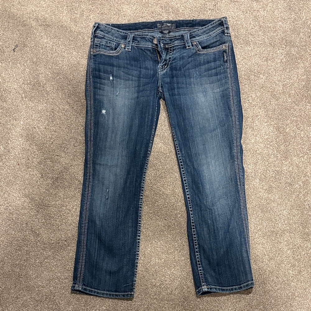 Silver Twisted Capri - image 1